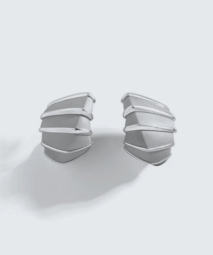 Gray Glow Minimalist Earrings For Effortless Elegance