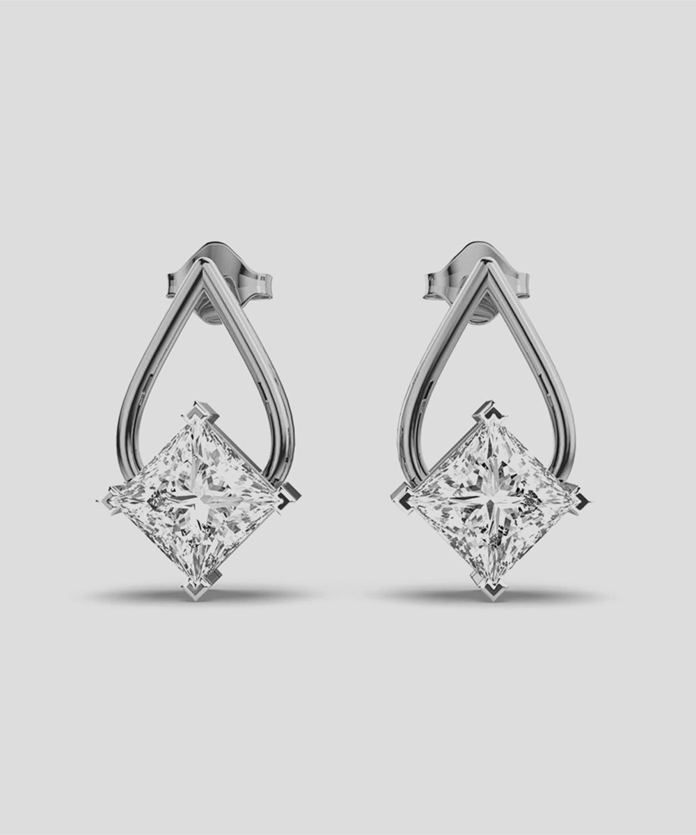 Solid Gold Drop Earring