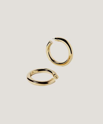 Gold Plated Circular Hoop Earrings