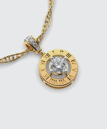 22K Gold Circular Pendant For Men
