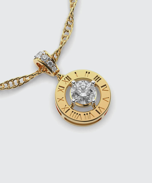 22K Gold Circular Pendant For Men