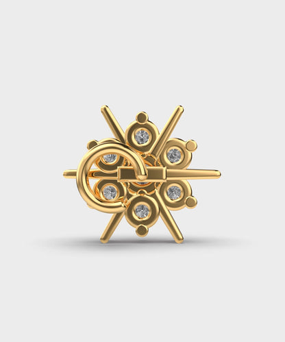 Diamonds And Gold Nosepin