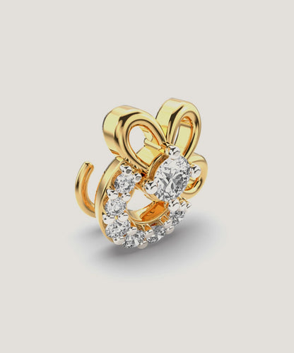 Stone Natural Diamond Pierced Nose Pin