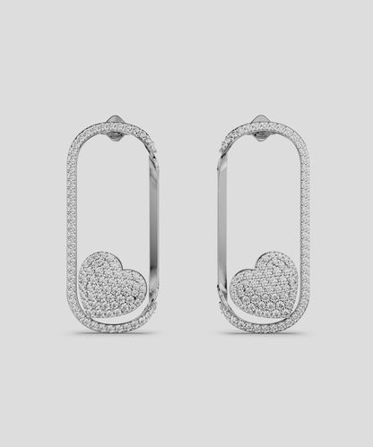 Round Drop Stud Earrings