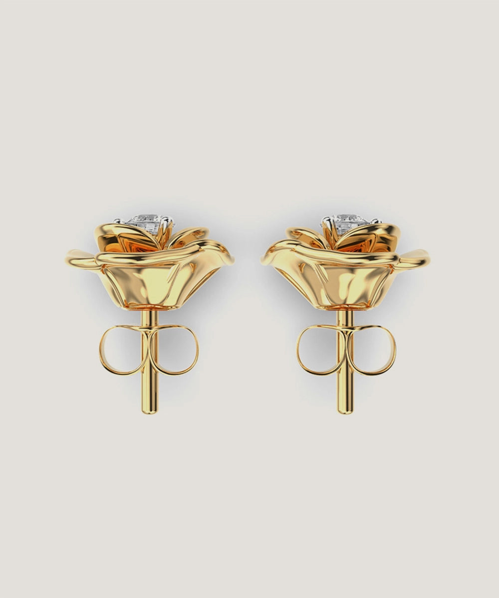 Rose Flower Stud Earrings