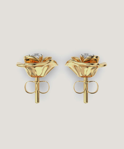 Rose Flower Stud Earrings