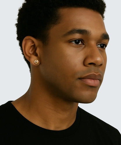 22K Gold Fancy Earrings For Men