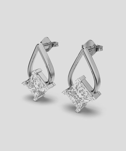 Solid Gold Drop Earring