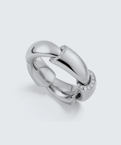 Modern Band For Effortless Style Diamond Ring