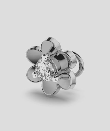 Flower Shaped Nose Pin
