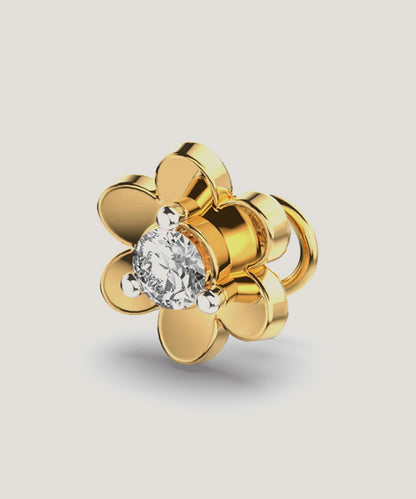 Flower Shaped Nose Pin