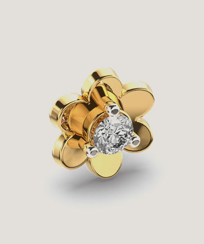 Flower Shaped Nose Pin