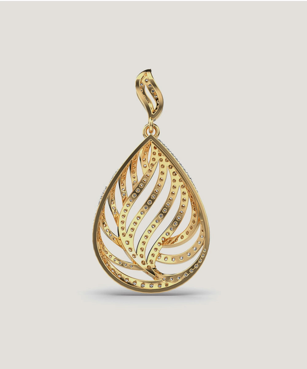 Gold Andrea Overlap Pendant For Women