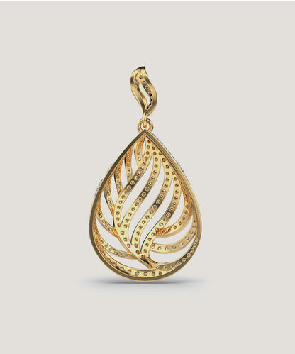Gold Andrea Overlap Pendant For Women