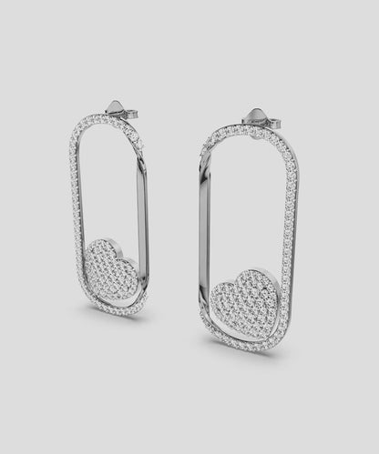 Round Drop Stud Earrings