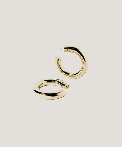 Gold Plated Circular Hoop Earrings