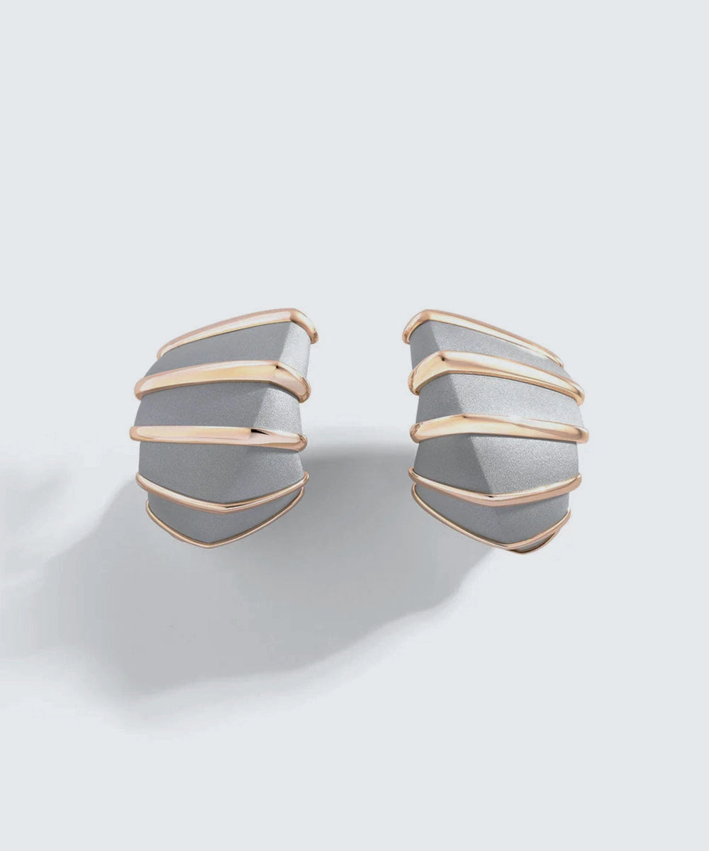 Gray Glow Minimalist Earrings For Effortless Elegance