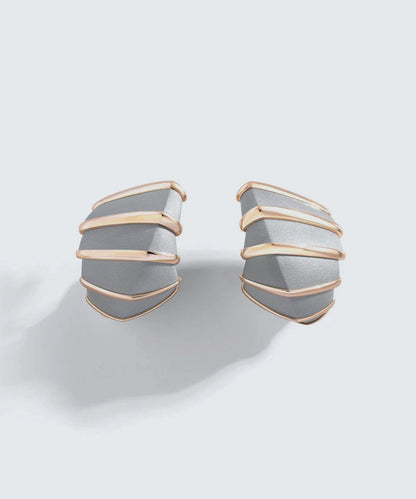 Gray Glow Minimalist Earrings For Effortless Elegance