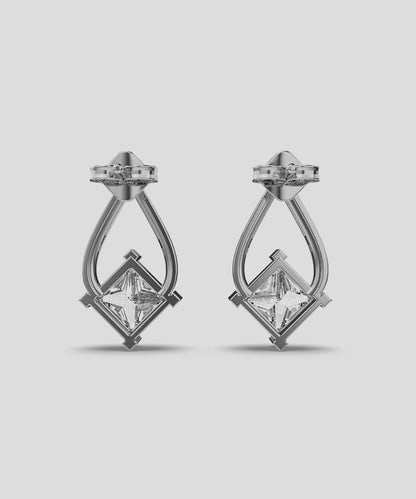 Solid Gold Drop Earring