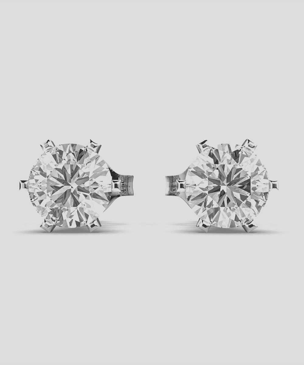 Single Stone Stud Earrings