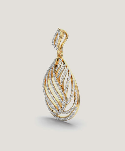 Gold Andrea Overlap Pendant For Women