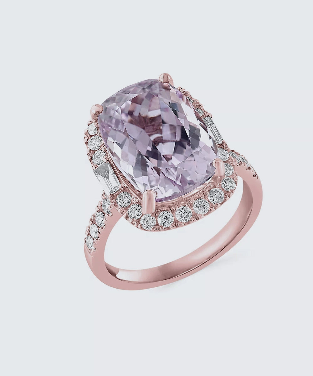 Cushion Cut Rose Gold Ring