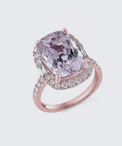 Cushion Cut Rose Gold Ring