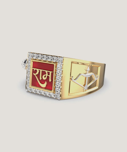 Men's Stone With Diamond Ring