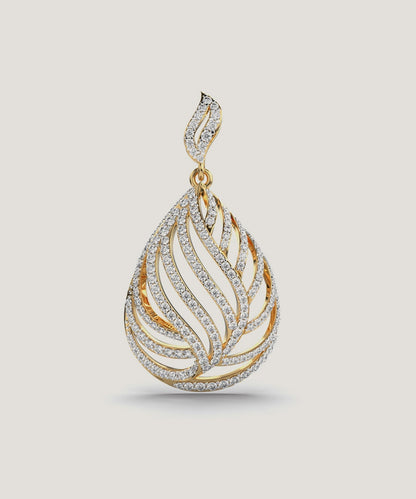 Gold Andrea Overlap Pendant For Women