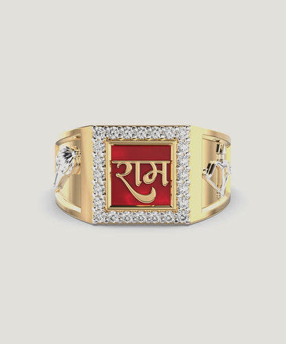 Men's Stone With Diamond Ring