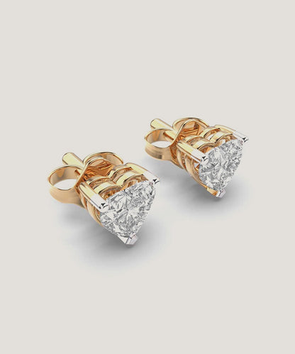 Heart Shape Solitaire Earring