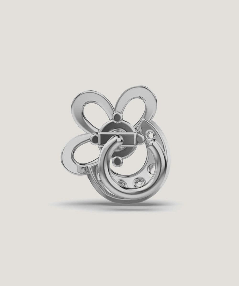Stone Natural Diamond Pierced Nose Pin