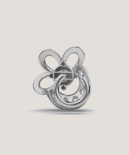 Stone Natural Diamond Pierced Nose Pin