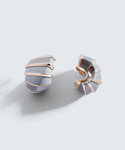 Gray Glow Minimalist Earrings For Effortless Elegance