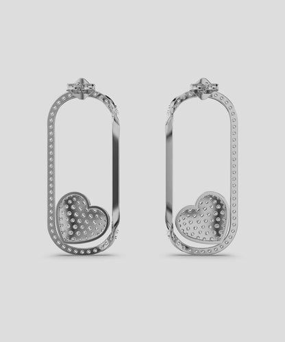 Round Drop Stud Earrings