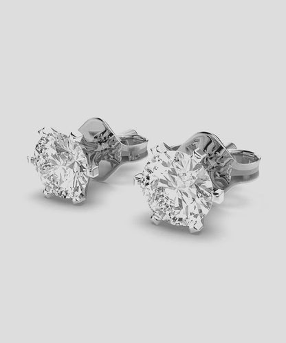 Single Stone Stud Earrings