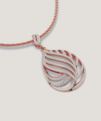 Gold Andrea Overlap Pendant For Women