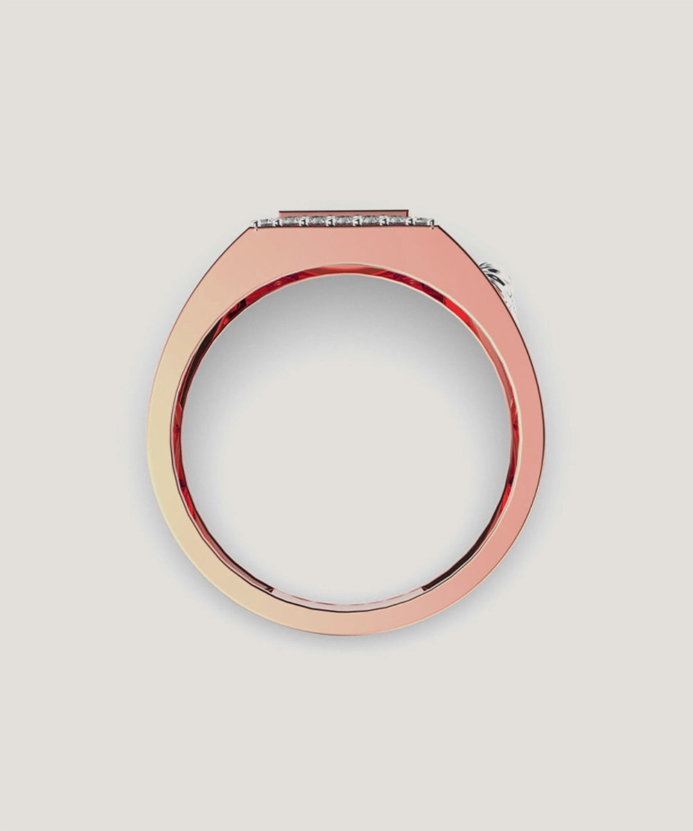 Men's Stone With Diamond Ring