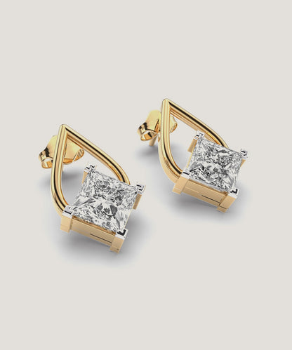 Solid Gold Drop Earring